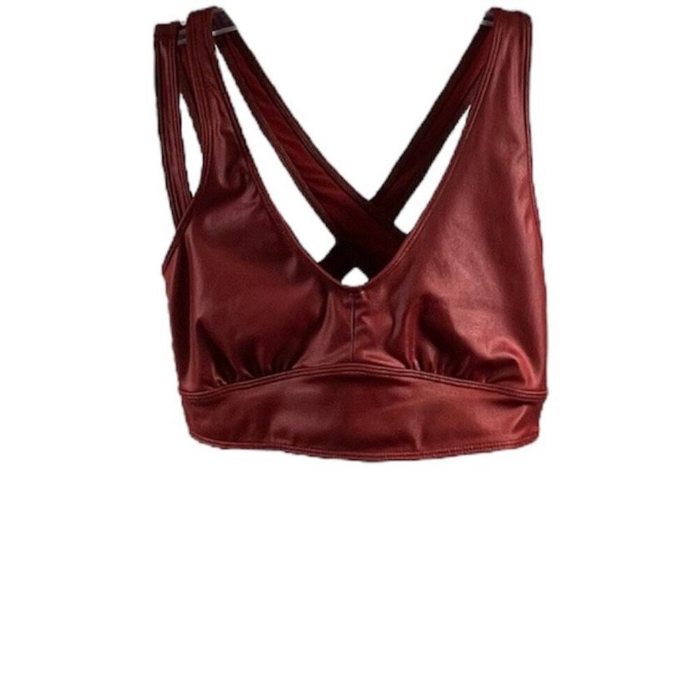 Free People Movement Burgundy Sports Bra Size S